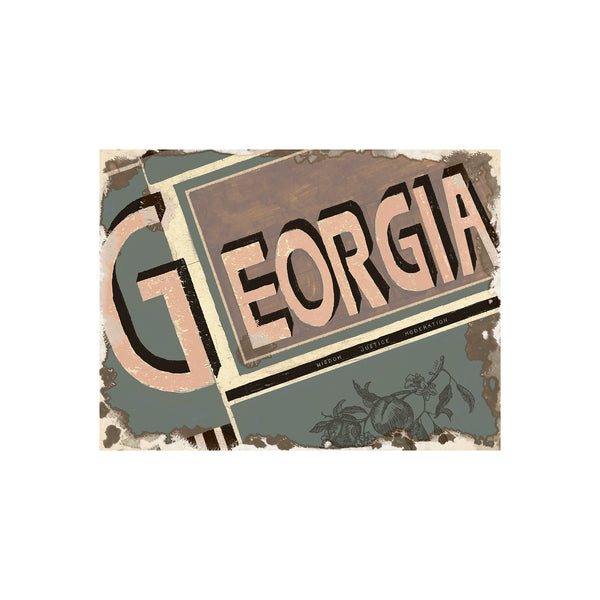 Georgia by Alarm a Hand Embellished Textured Canvas