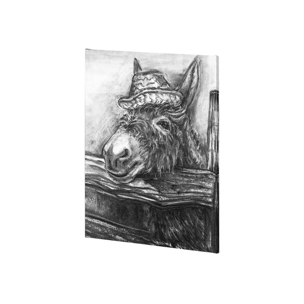 Donkey I by Mercana Studio a Hand Embellished Textured Canvas