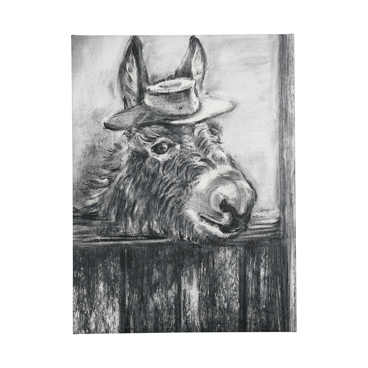 Donkey II by Mercana Studio a Hand Embellished Textured Canvas from Mercana - Luna Furniture