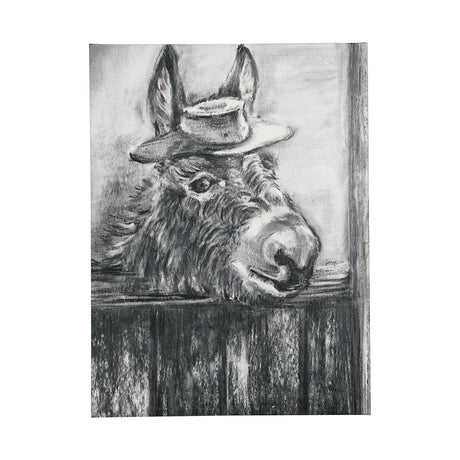 Donkey II by Mercana Studio a Hand Embellished Textured Canvas from Mercana - Luna Furniture