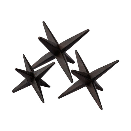 Rhea (Set of 3) Brown Cast Iron Small, Medium & Large Jacks from Mercana - Luna Furniture