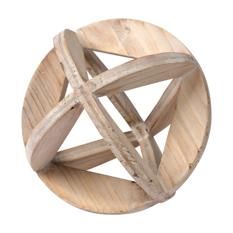 Bellatrix II (Large) 7L x 7W Natural Decorative Wooden Sphere from Mercana - Luna Furniture