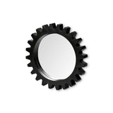 Alloy Cog 26" Round Black Metal Frame Mirror from Mercana - Luna Furniture