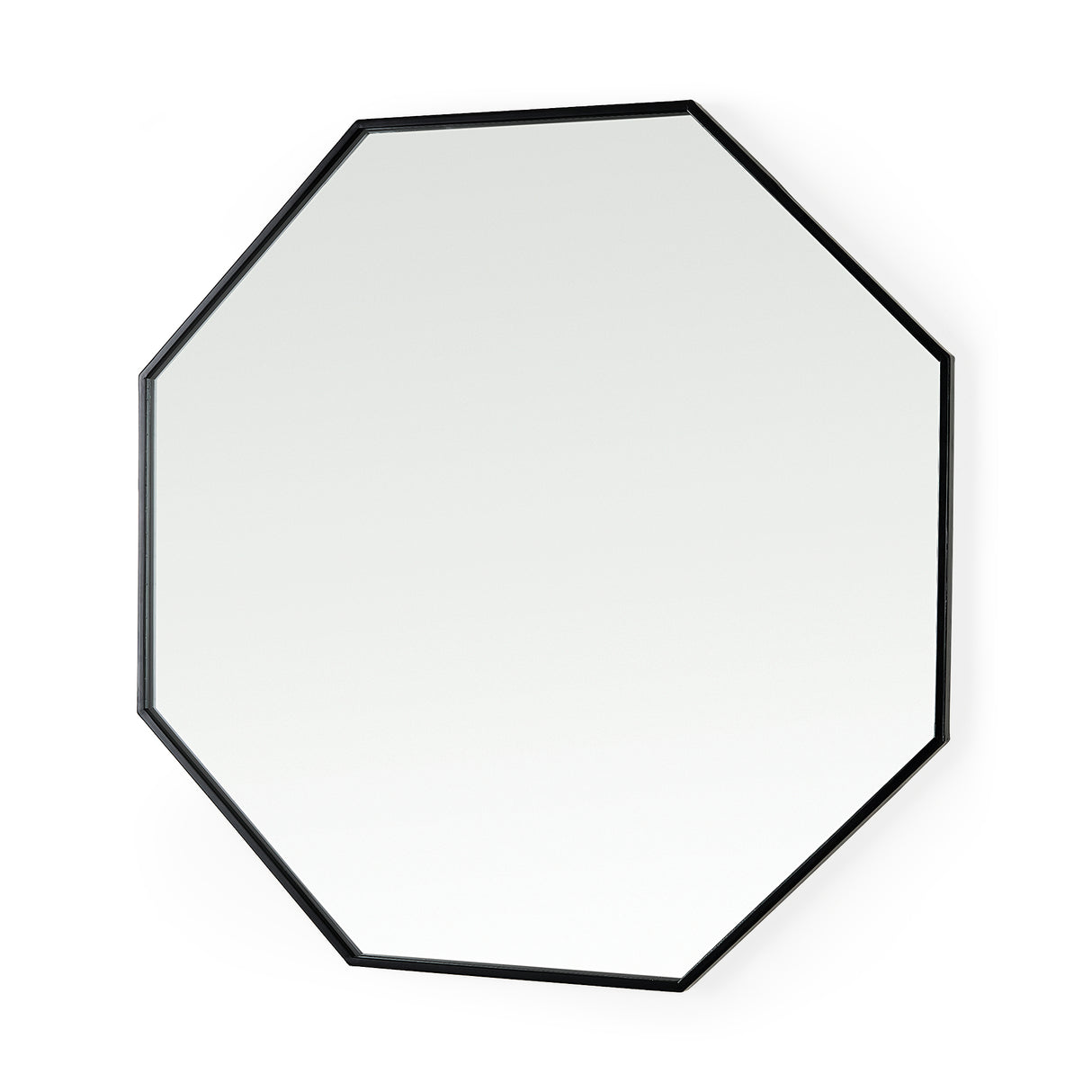 Helix 37" Octogon Black Metal Frame Mirror from Mercana - Luna Furniture