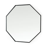 Helix 37" Octogon Black Metal Frame Mirror from Mercana - Luna Furniture