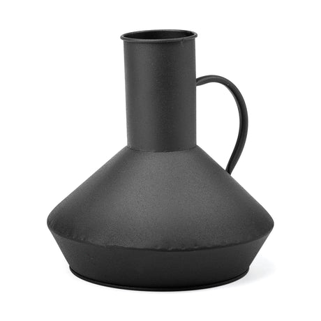 Emily I 8L x 8W Black Metal Decorative Jug from Mercana - Luna Furniture