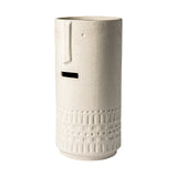 Jacob II Tall White Ceramic Smiling Face Vase from Mercana - Luna Furniture