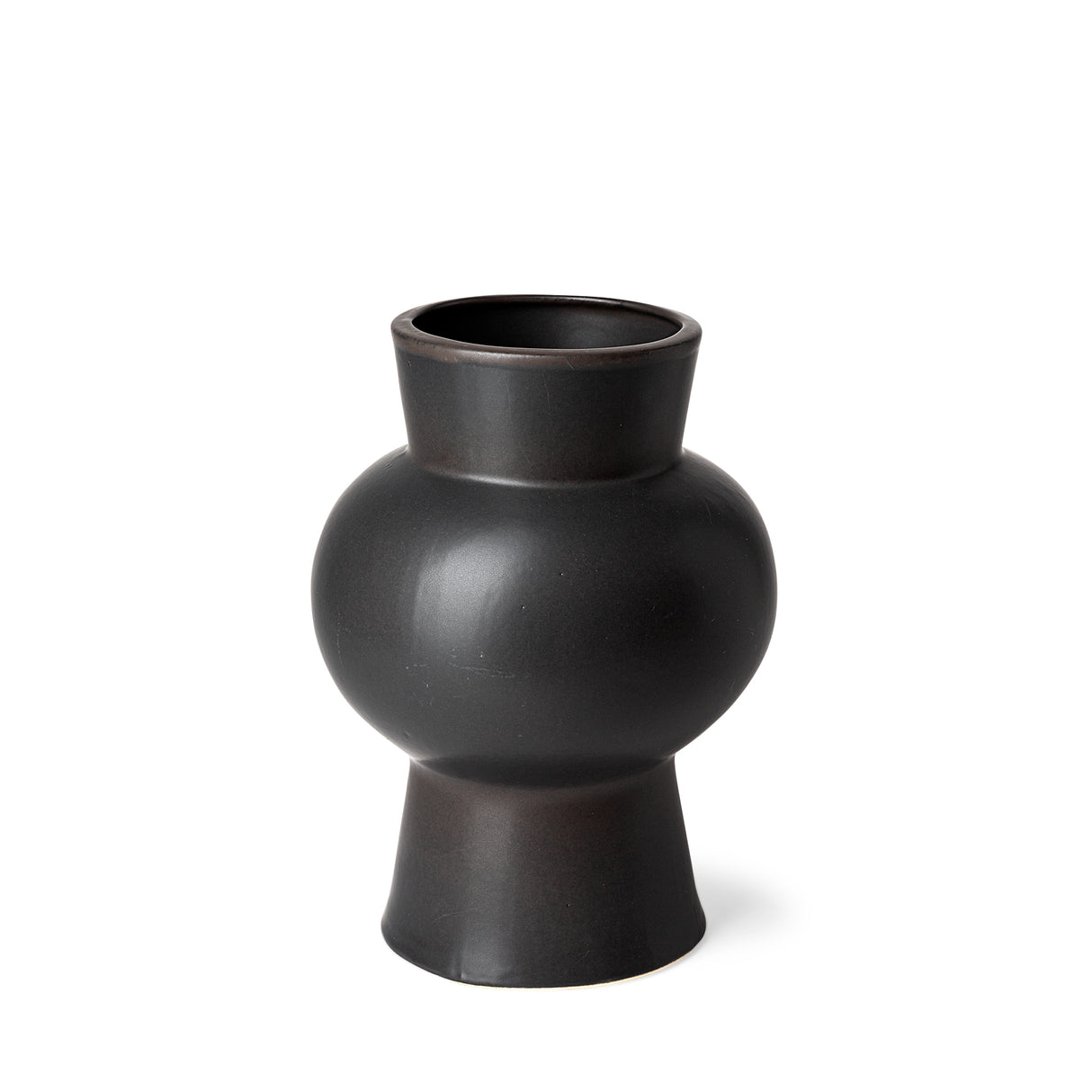 Laforge II Black Ceramic Vase from Mercana - Luna Furniture