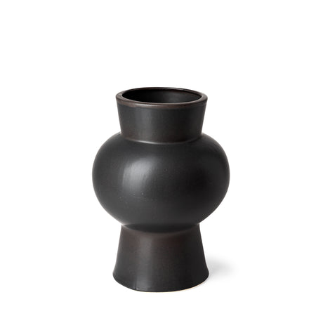 Laforge II Black Ceramic Vase from Mercana - Luna Furniture