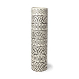 Uhura II Large Cream Black Patterned Cylindrical Ceramic Vase from Mercana - Luna Furniture