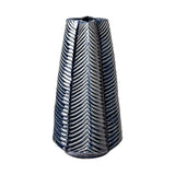 Bashir II Large Dark Navy Gloss Ceramic Vase from Mercana - Luna Furniture