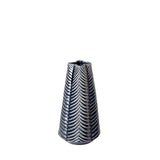Bashir I Small Dark Navy Gloss Ceramic Vase from Mercana - Luna Furniture