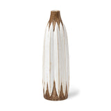 Sisko II Tall Rustic Brown White Ceramic Vase from Mercana - Luna Furniture