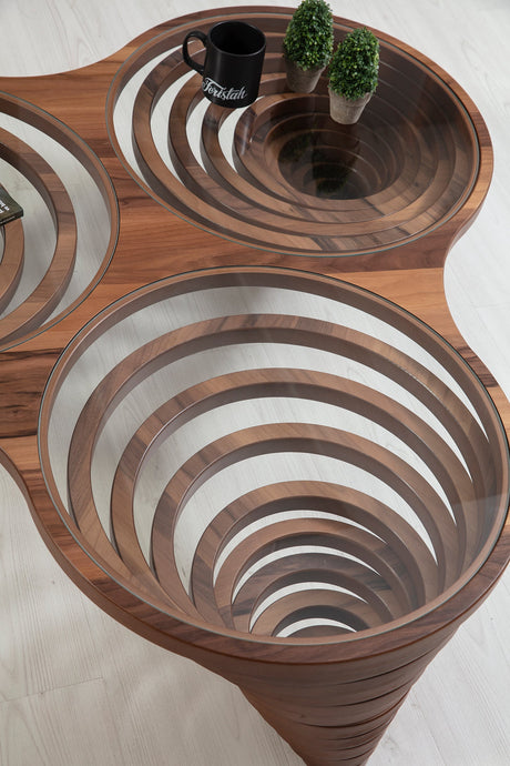 003 Walnut Coffee Table from Nova Furniture - Luna Furniture