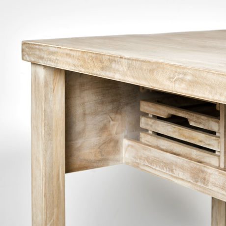 Columbia 62L x 28W x 36H I Light Brown Body w/ Black Iron Knobs Rolling Kitchen Island from Mercana - Luna Furniture