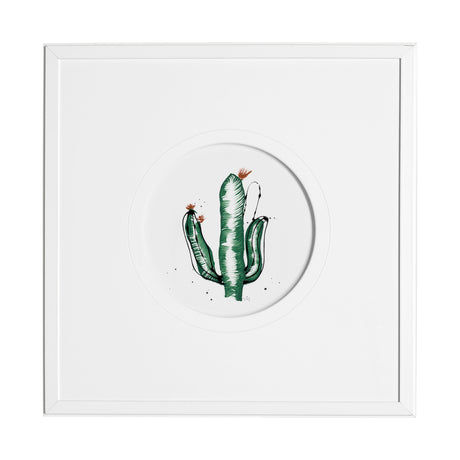 Cactus IV by Mercana Studio a Hand Embellished Textured Framed Art Print Matted under Glass from Mercana - Luna Furniture
