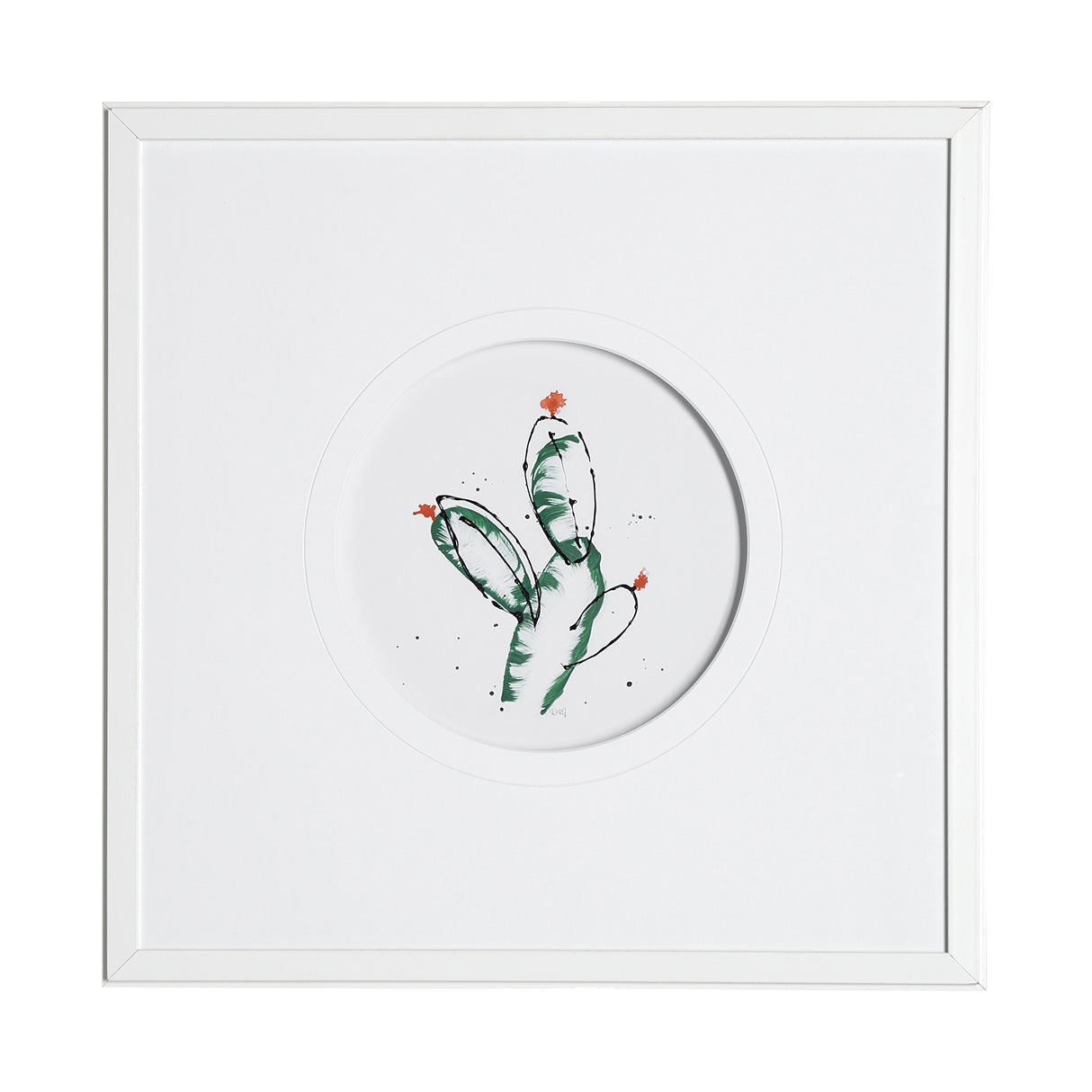 Cactus I by Mercana Studio a Hand Embellished Textured Framed Art Print Matted under Glass from Mercana - Luna Furniture
