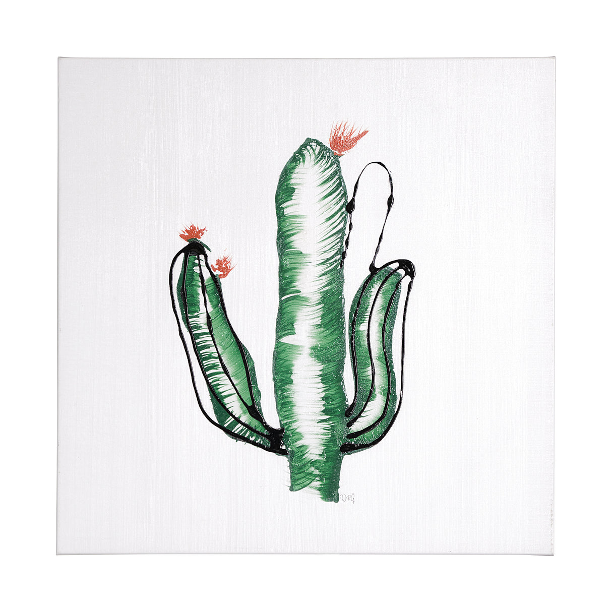 Cactus IV by WRG a Hand Embellished Textured Canvas from Mercana - Luna Furniture