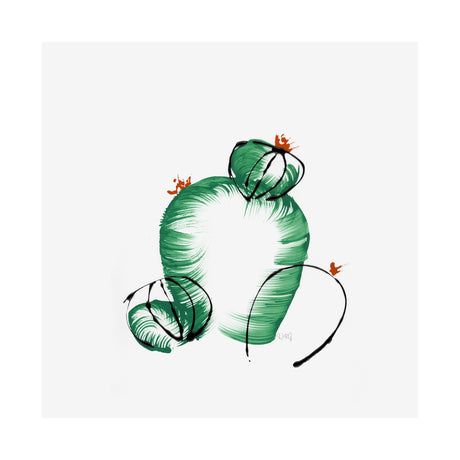Cactus III by WRG a Hand Embellished Textured Canvas from Mercana - Luna Furniture