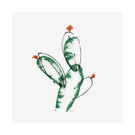 Cactus I by WRG a Hand Embellished Textured Canvas from Mercana - Luna Furniture