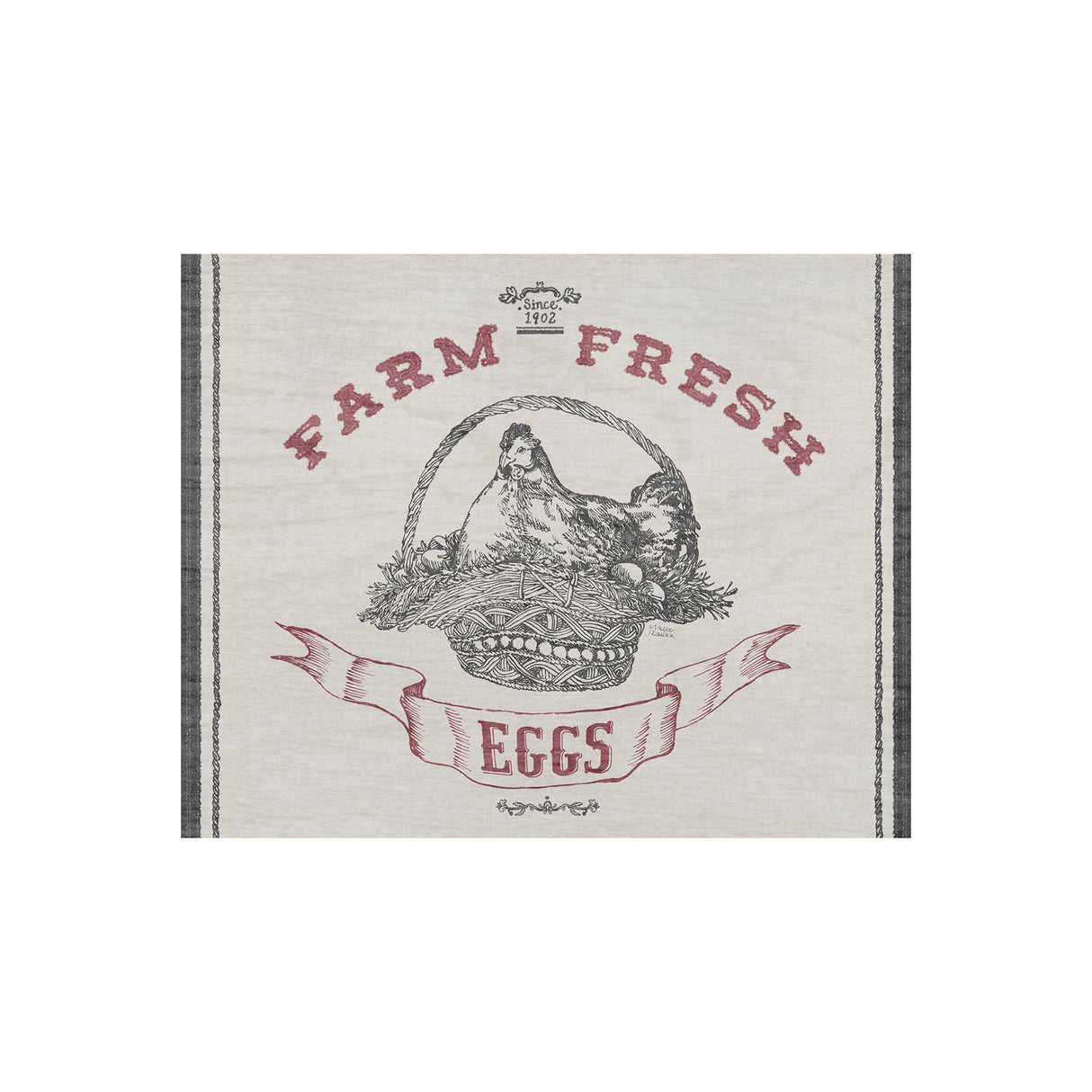 Farm Fresh II by Halle Rakka a Hand Embellished Textured Canvas from Mercana - Luna Furniture