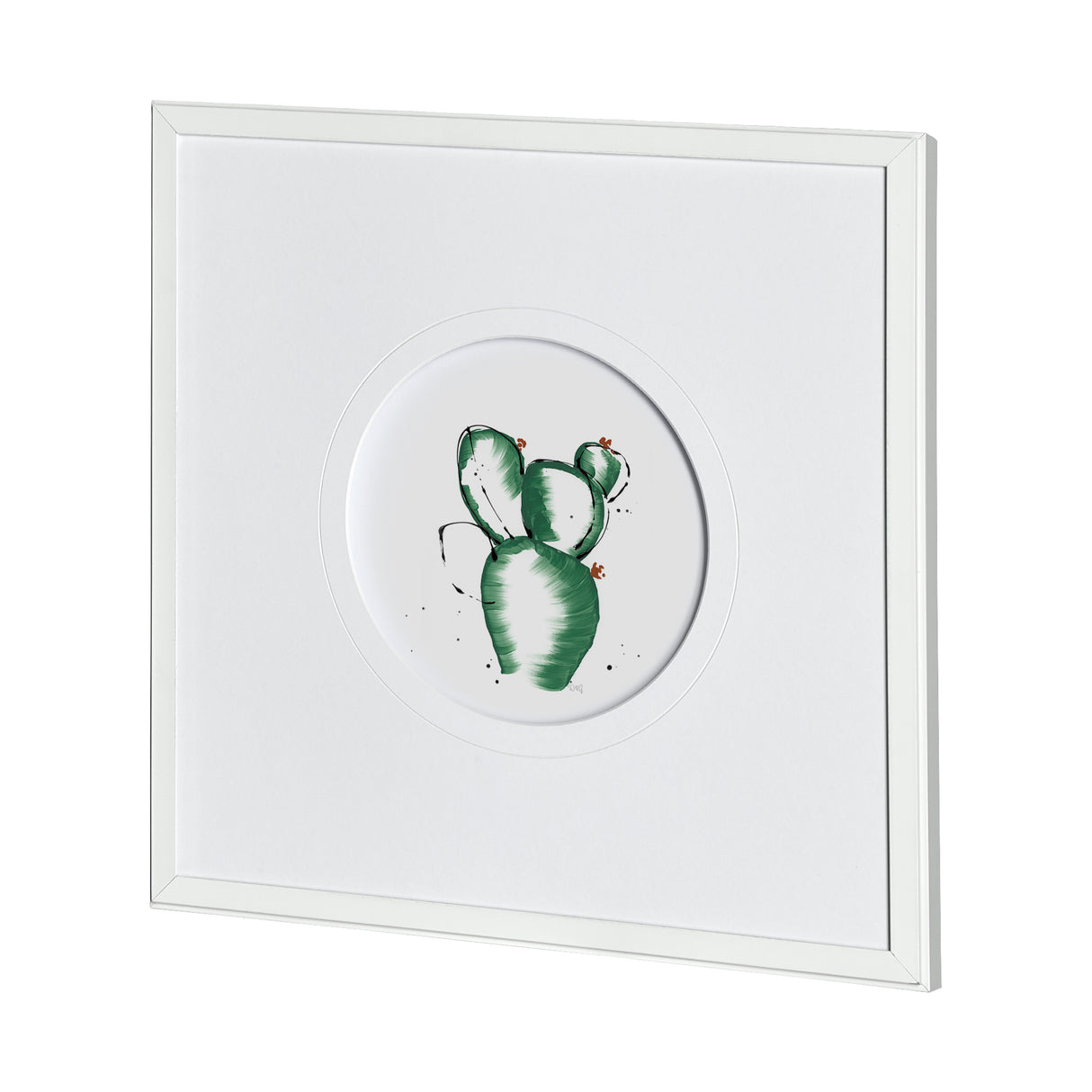 Cactus II by Mercana Studio a Hand Embellished Textured Framed Art Print Matted under Glass from Mercana - Luna Furniture