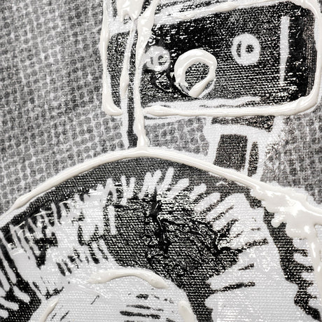 Retro Tone II by Alarm a Hand Embellished Textured Canvas from Mercana - Luna Furniture