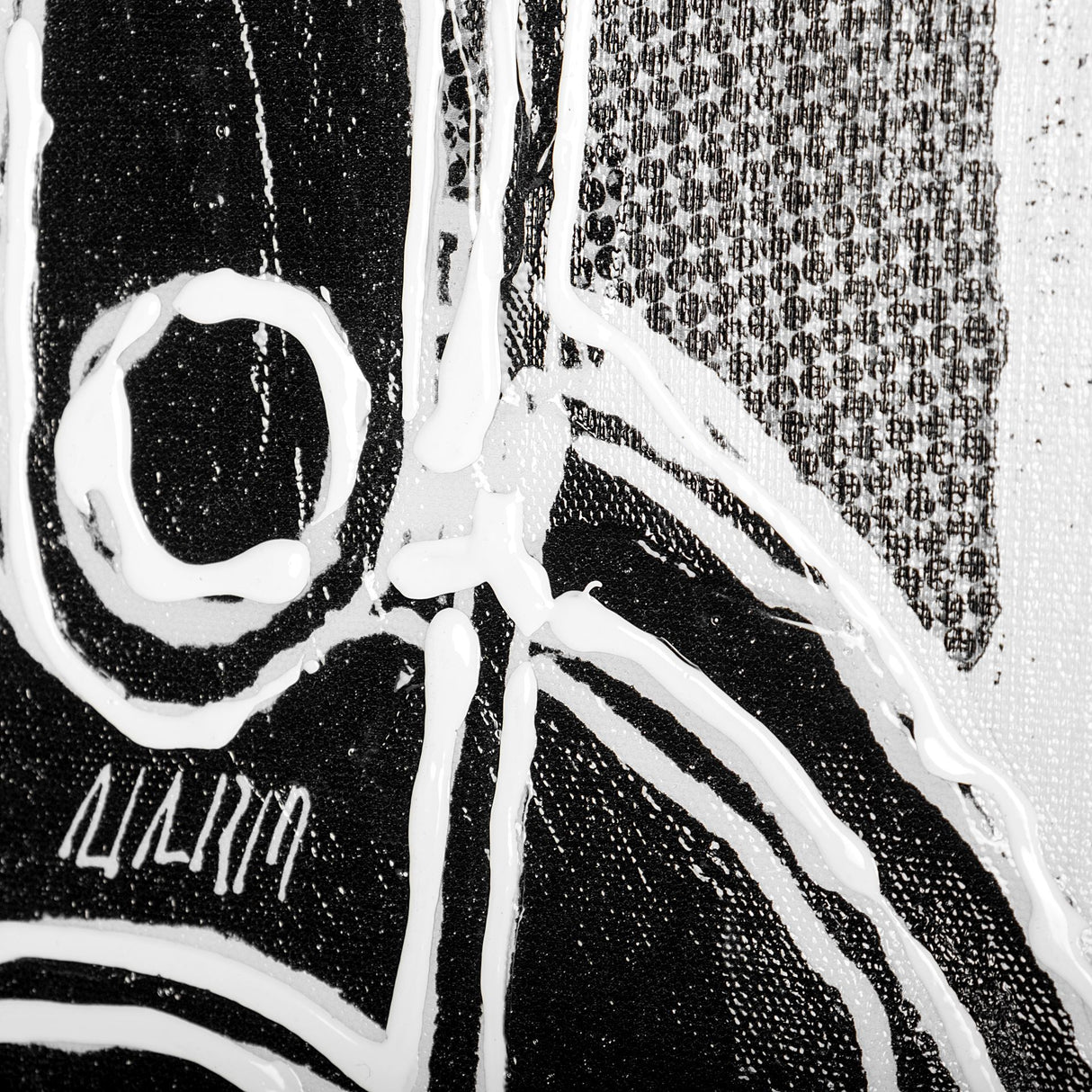 Retro Tone I by Alarm a Hand Embellished Textured Canvas from Mercana - Luna Furniture