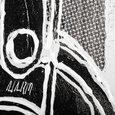 Retro Tone I by Alarm a Hand Embellished Textured Canvas from Mercana - Luna Furniture