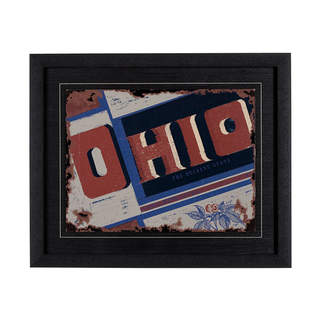 Ohio by Alarm a Hand Embellished Textured Framed Art Print from Mercana - Luna Furniture