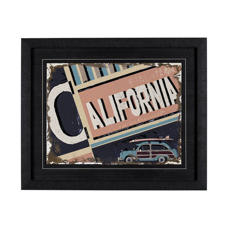 California by Alarm a Hand Embellished Textured Framed Art Print from Mercana - Luna Furniture