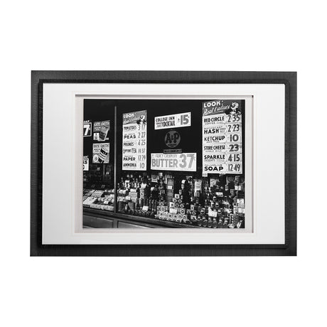 Great Tea Company by Berenice Abbott a Hand Embellished Textured Framed Art Photo Matted under Glass from Mercana - Luna Furniture