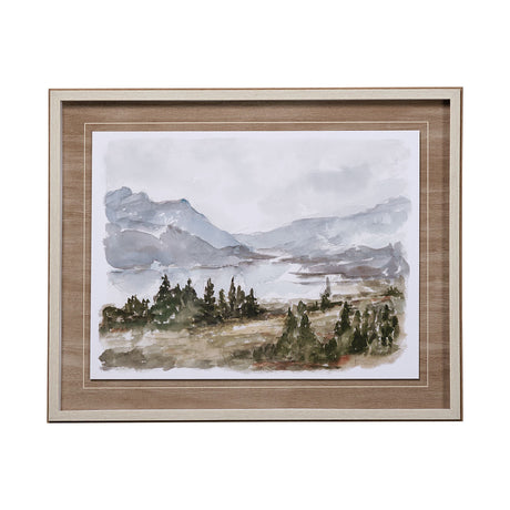 Overcast Reservoir I by Ethan Harper a Hand Embellished Textured Framed Art Print Matted under Glass from Mercana - Luna Furniture