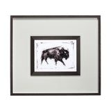 Dynamic Bison I by Ethan Harper a Hand Embellished Textured Framed Art Print Matted under Glass from Mercana - Luna Furniture