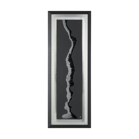 Silver River by Barbara Fleming a Hand Embelished Textured Framed Art Print Matted under Glass from Mercana - Luna Furniture
