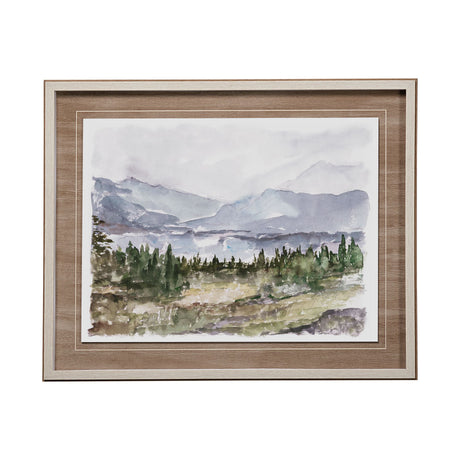 Overcast Reservoir II by Ethan Harper Hand Embellished Textured Framed Art Print Matted under Glass from Mercana - Luna Furniture