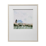 House on a Hill II by Emma Scarvey a Hand Embellished Textured Framed Art Print Matted under Glass from Mercana - Luna Furniture