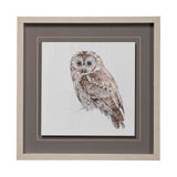 Forest Friends IX (Owl) by Lisa Audit Hand Embellished Textured Framed Art Print Matted under Glass from Mercana - Luna Furniture