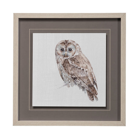 Forest Friends IX (Owl) by Lisa Audit Hand Embellished Textured Framed Art Print Matted under Glass from Mercana - Luna Furniture