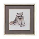 Forest Friends X (Racoon) by Lisa Audit Hand Embellished Textured Framed Art Print Matted under Glas from Mercana - Luna Furniture