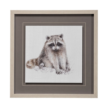 Forest Friends X (Racoon) by Lisa Audit Hand Embellished Textured Framed Art Print Matted under Glas from Mercana - Luna Furniture