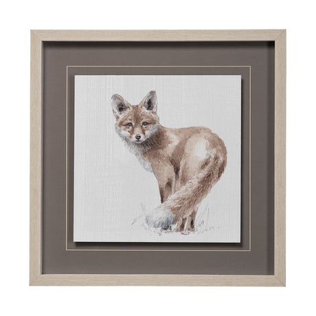 Forest Friends XI (Fox) by Lisa Audit Hand Embellished Textured Framed Art Print Matted under Glass from Mercana - Luna Furniture