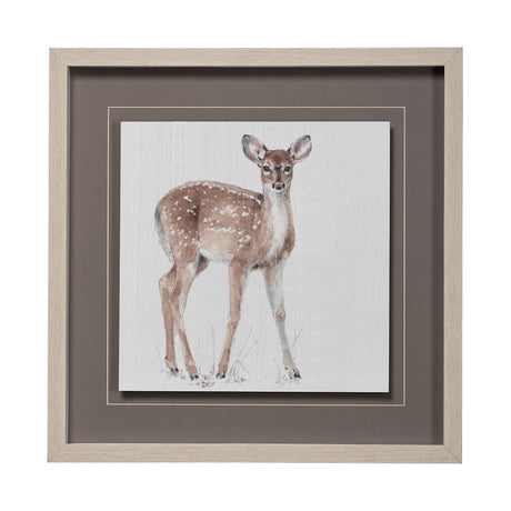 Forest Friends XII (Deer) by Lisa Audit Hand Embellished Textured Framed Art Print Matted under Glas from Mercana - Luna Furniture