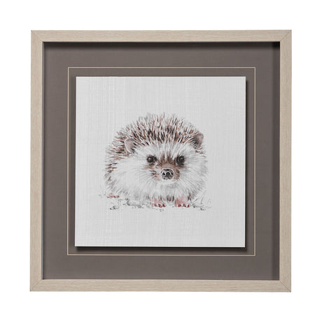 Forest Friends VII (HedgeHog) by Lisa Audit Hand Embellished Framed Art Print Matted under Glass from Mercana - Luna Furniture