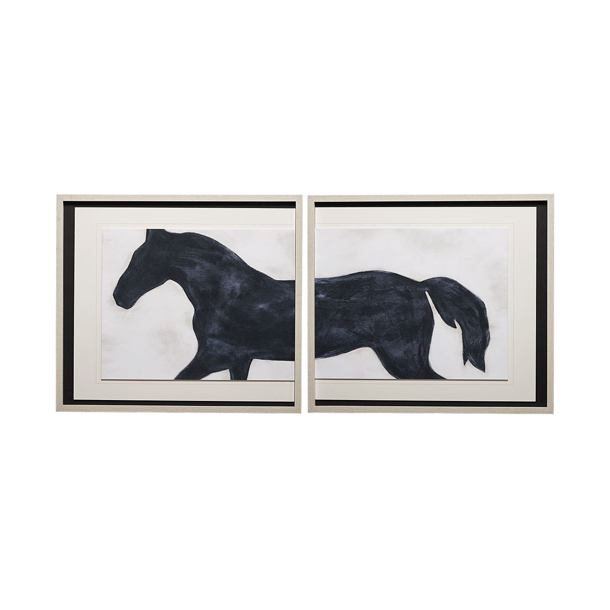 Equestrian Beauties-Halt by Kristine Hegre a Framed Art Print Matted under Glass from Mercana - Luna Furniture