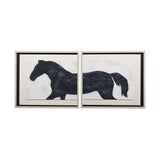 Equestrian Beauties-Halt by Kristine Hegre a Framed Art Print Matted under Glass from Mercana - Luna Furniture