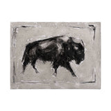 Dynamic Bison I by Ethan Harper a Hand Embellished Textured Canvas from Mercana - Luna Furniture