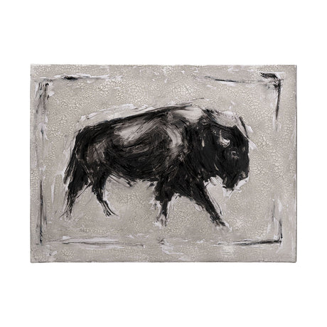Dynamic Bison I by Ethan Harper a Hand Embellished Textured Canvas from Mercana - Luna Furniture