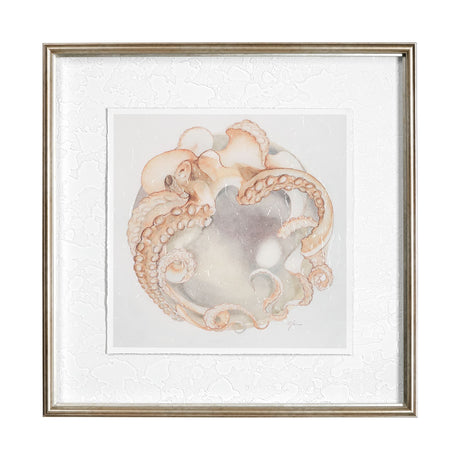 Who Stole My Precious I Peach by Fiona H a Hand Embellished Textured Framed Print Matted under Glass from Mercana - Luna Furniture