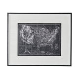 Explorer-USA Map-Noir by Vintage Collection a Hand Embellished Textured Framed Art Print from Mercana - Luna Furniture